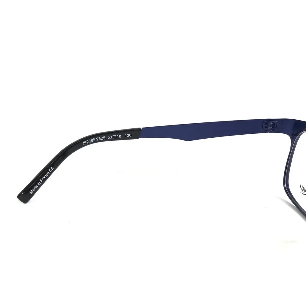 J.F. Rey Eyeglasses Frames JF2599 2525 Denim Blue Ribbed Textured 53-18-130